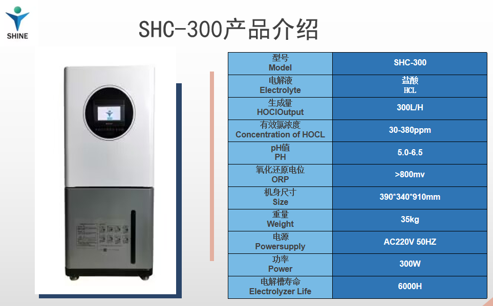 稀鹽酸款SHC300技術參數